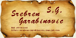 Srebren Garabinović vizit kartica
